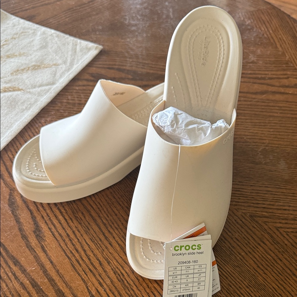 CROCS Women's Off-White Mules